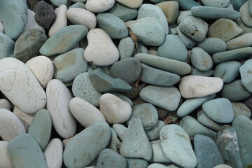 pebbles line up to form a nice abstract pattern