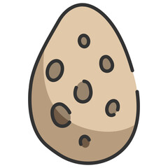 Fototapeta premium egg dinosaur line color icon
