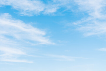 Blue, clear sky between the white clouds