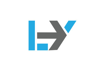 LY Alphabet initial Letter Monogram Icon Logo with white background