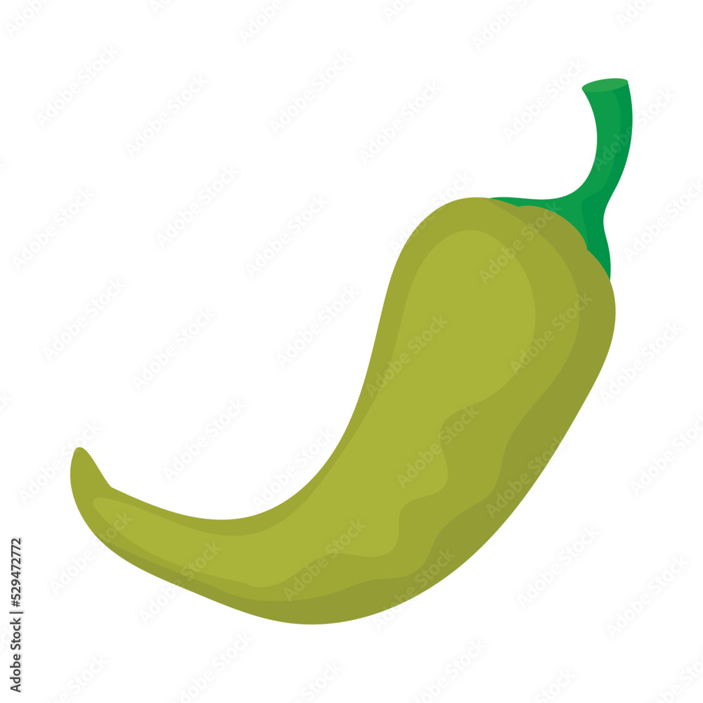 Sticker green chili icon