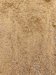 Top view of sand pile. Background with copy space.