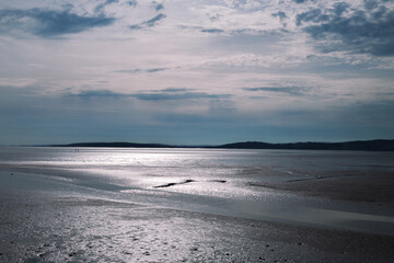 Fototapeta na wymiar Landscape of the sea at low tide