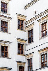 Old residential house windows