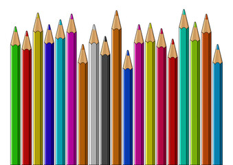 Colorful pencils vector background