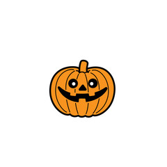 ハロウィンで使いやすいジャックオーランタンのシンプルなイラスト