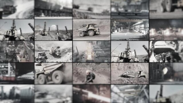 Heavy metallurgy. Heavy metallurgy opener. Heavy industry footage collage