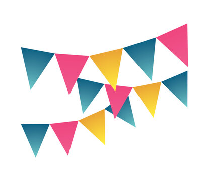 colorful pennants design