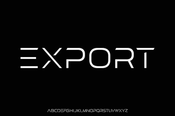Modern abstract futuristic style font vector © Asenbayu