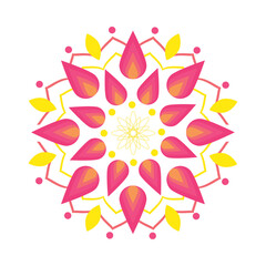 pink rangoli icon