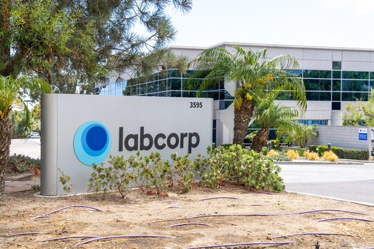 San Diego, CA, USA - July 9, 2022: Labcorp office in San Diego, CA, USA. Labcorp is an American S and P 500 company that operates clinical laboratory networks. 