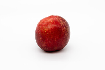 Peach on a white background