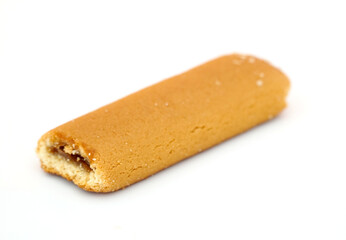  jam filled strudel biscuits isolated on white background