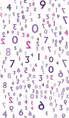 Transparent seamless vector patterns. with numbers and letters. A motif for textile print, wrapping gift paper or web project. Kids room wall art print.