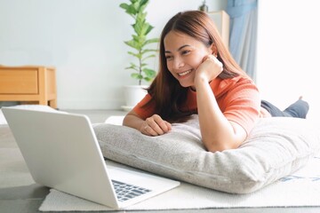 woman using laptop