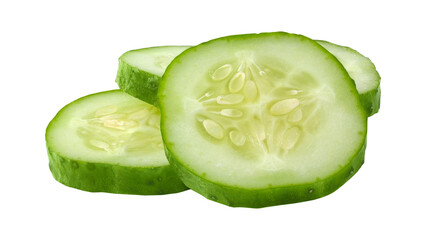 Slices of cucumber cut out