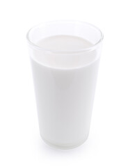 glass of milk isolated on white background.
