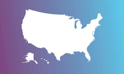 america map background with blue and purle gradient