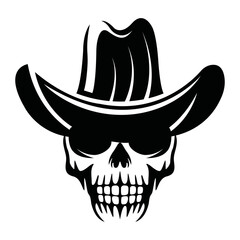 Halloween Cowboy skull logo
