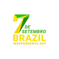 7 de septembro, independencia do Brasil. translation 7 september, independence day of Brazil. logo, flat, background, banner, template.