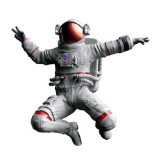 Astronaut, with transparent background, 3D rendering - 529485589