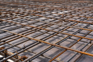 bonded rebar for pouring concrete