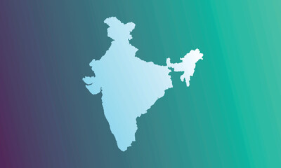 india map background with blue and green gradient