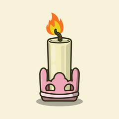 a candle object with a simple fire icon