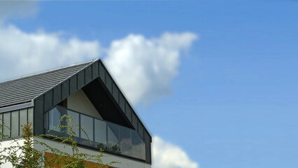 Modern residential building with balconies