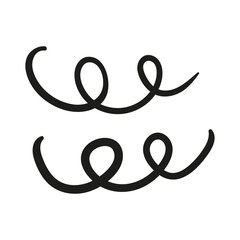 abstract modern scribble line shape doodle