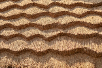 Beautiful thatched roof with original wave pattern.