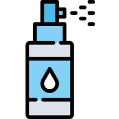 Facial spray icon. Filled outline design. For presentation.