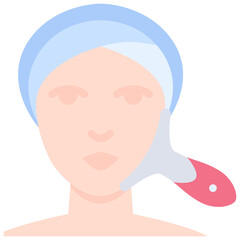 Face massage machine icon. Flat design. For presentation.