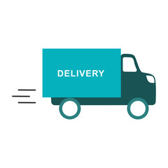 Fast delivery service concept flat vector illustration