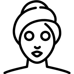 Spa faces icon. Outline design. For presentation.