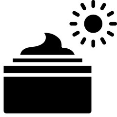 Daily cream icon. Solid design. For presentation.