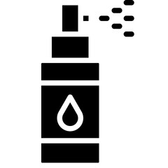 Facial spray icon. Solid design. For presentation.