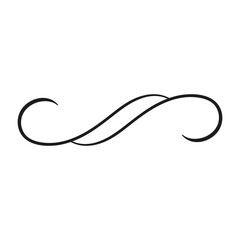 vintage swirl calligraphy letter