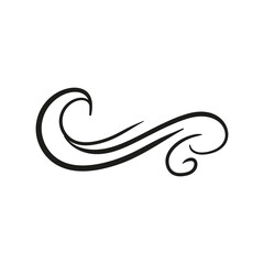 Obraz premium vintage swirl calligraphy letter