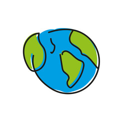 earth day go green doodle
