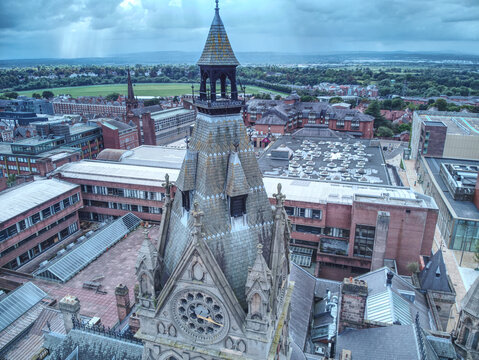 editorial images of Chester town hall northwest United Kingdom by drone