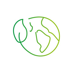 earth day go green gradient doodle