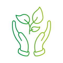 earth day go green gradient doodle