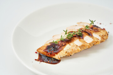 baked fish with teriyaki sauce