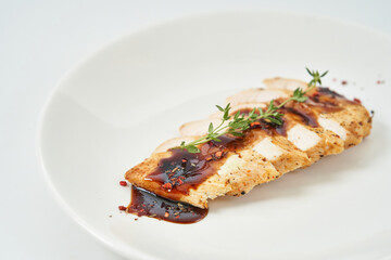 baked fish with teriyaki sauce