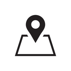Pin on the map vector icon illustration symbol
