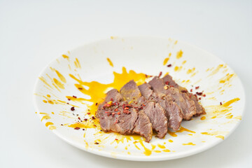 juicy beef in creamy sauce