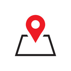 Pin on the map vector icon illustration symbol
