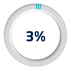 Set of circle percentage diagrams for infographics