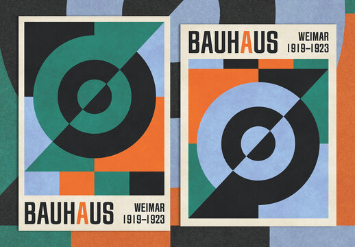 Modern Bauhaus Movement Cover Design Layout